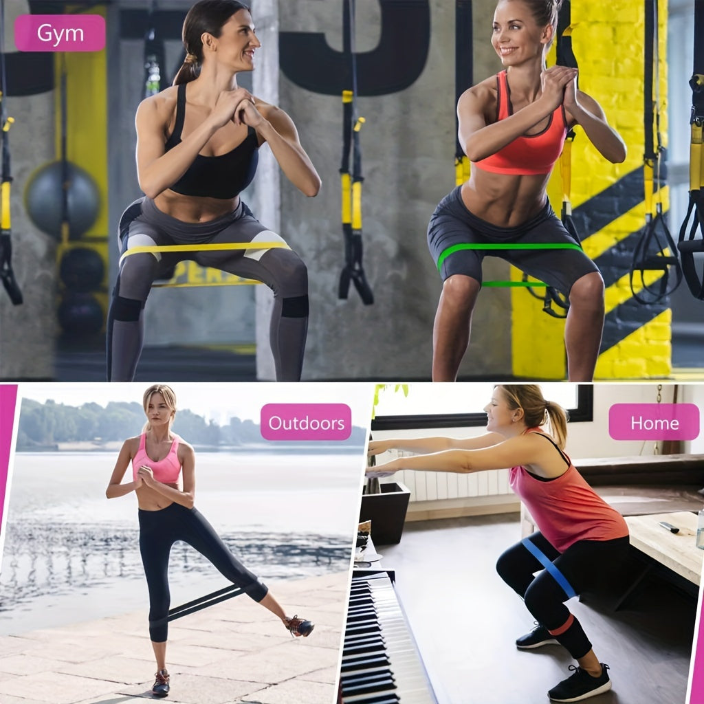 5pc Elastic Resistance Loop Bands for Yoga Workout
