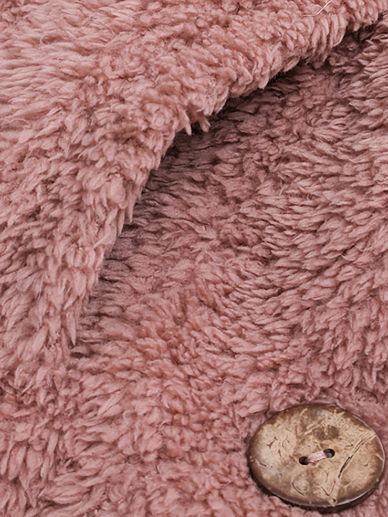 Solid Hooded Button Down Warm Jacket for Fall & Winter