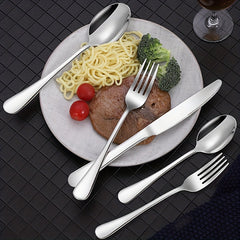 20-Piece Stainless Steel Tableware Set for 4 Persons, Mirror Polishing