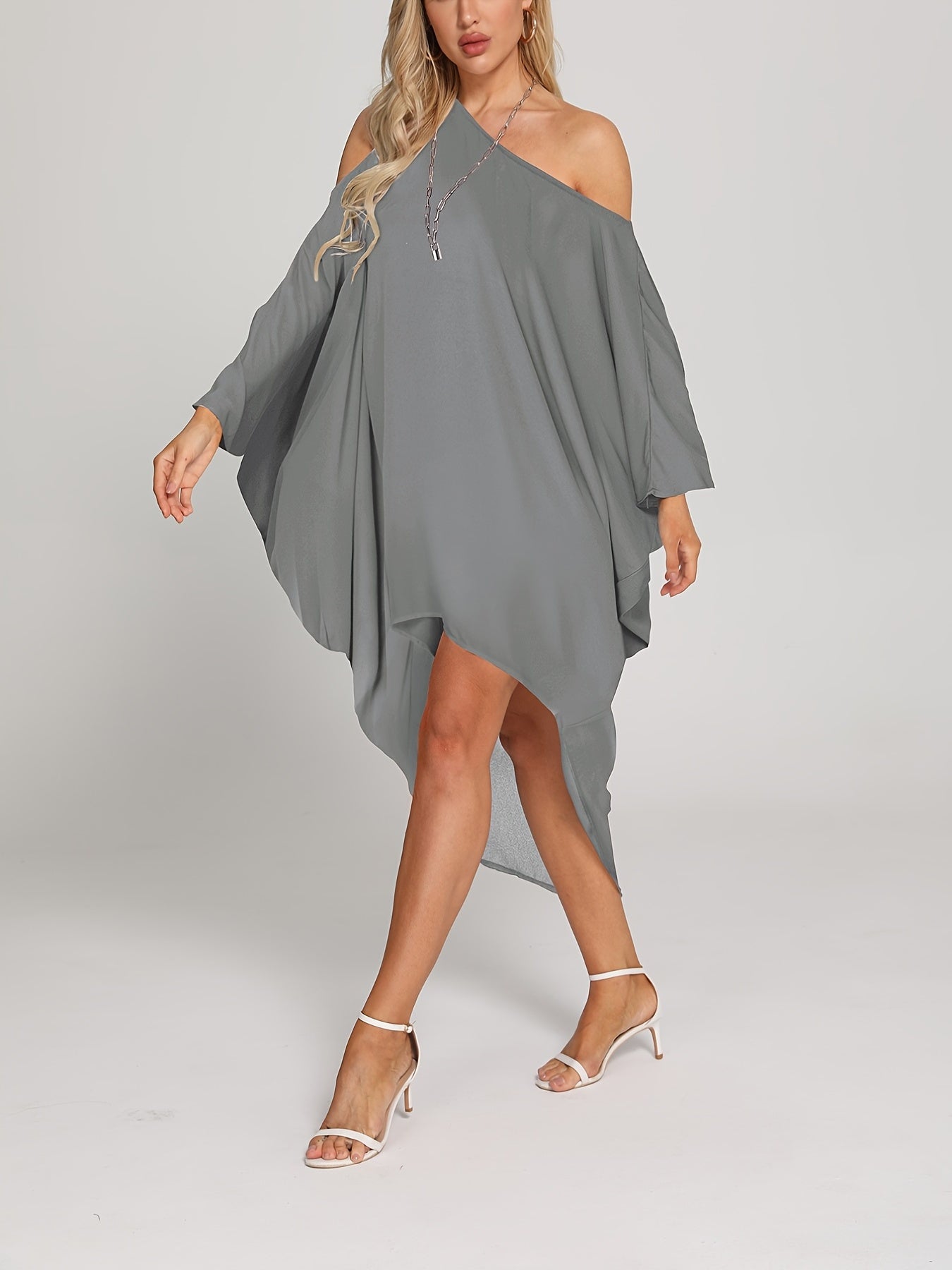 One Shoulder Loose Fit Rash Guard Shirt Women's Swimwear