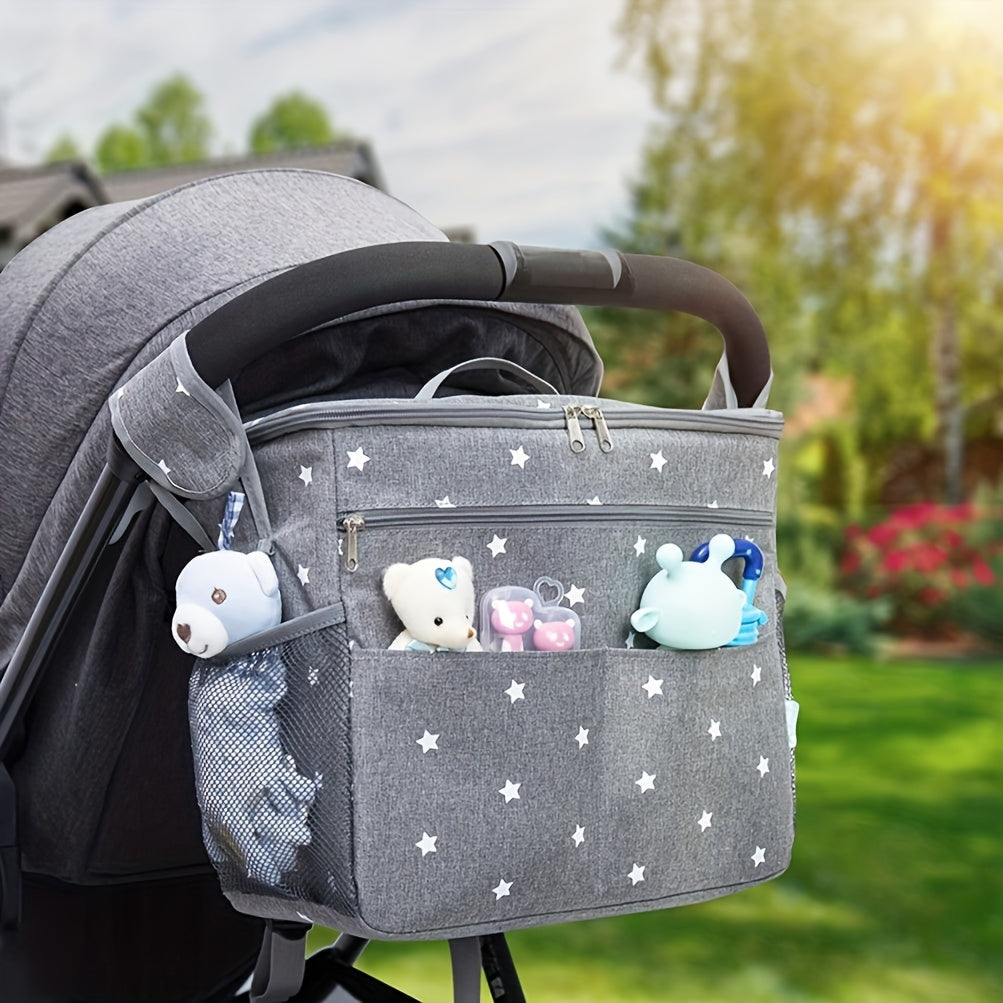 Stroller Hanging Storage Bag Star Printing Storage Backpack