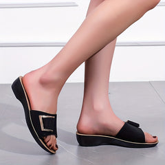 Square Decor Casual Slides Outdoor Slippers Women's Footwear
