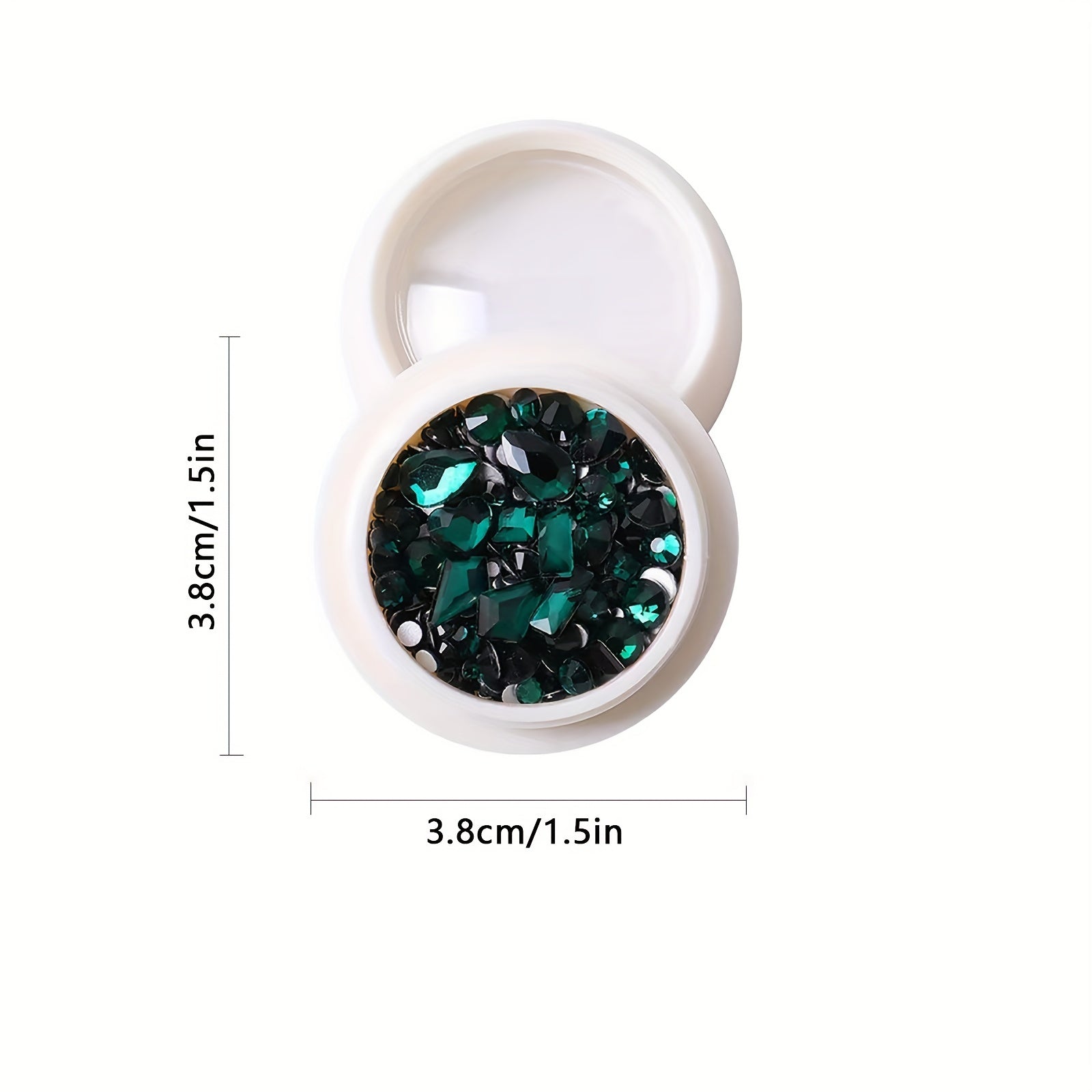 6 Boxes Nail Art Rhinestones Set with Drill Pen and Tweezers