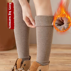 2 Pairs Knitted Leg Warmers Over The Knee Socks Women's Stockings