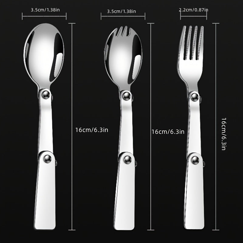 304 Stainless Steel Tableware with Storage Box for Outdoor Travel Camping