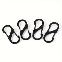 10pcs S Type Carabiner With Lock Metal Keychain Hook For Camping Hiking