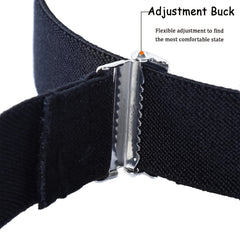 2pcs Kids Adjustable Elastic Belts with Leather Loop