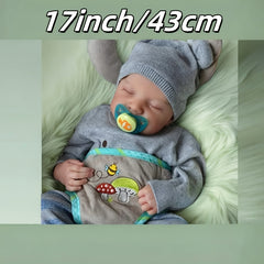 Handsome Reborn Doll Full Body Vinyl Washable & Painted with Painted Hair