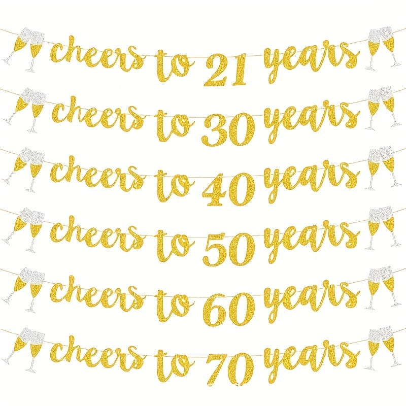 Alphabet Pull Flower CHEERS TO 10 90 Flag Birthday Party Decoration