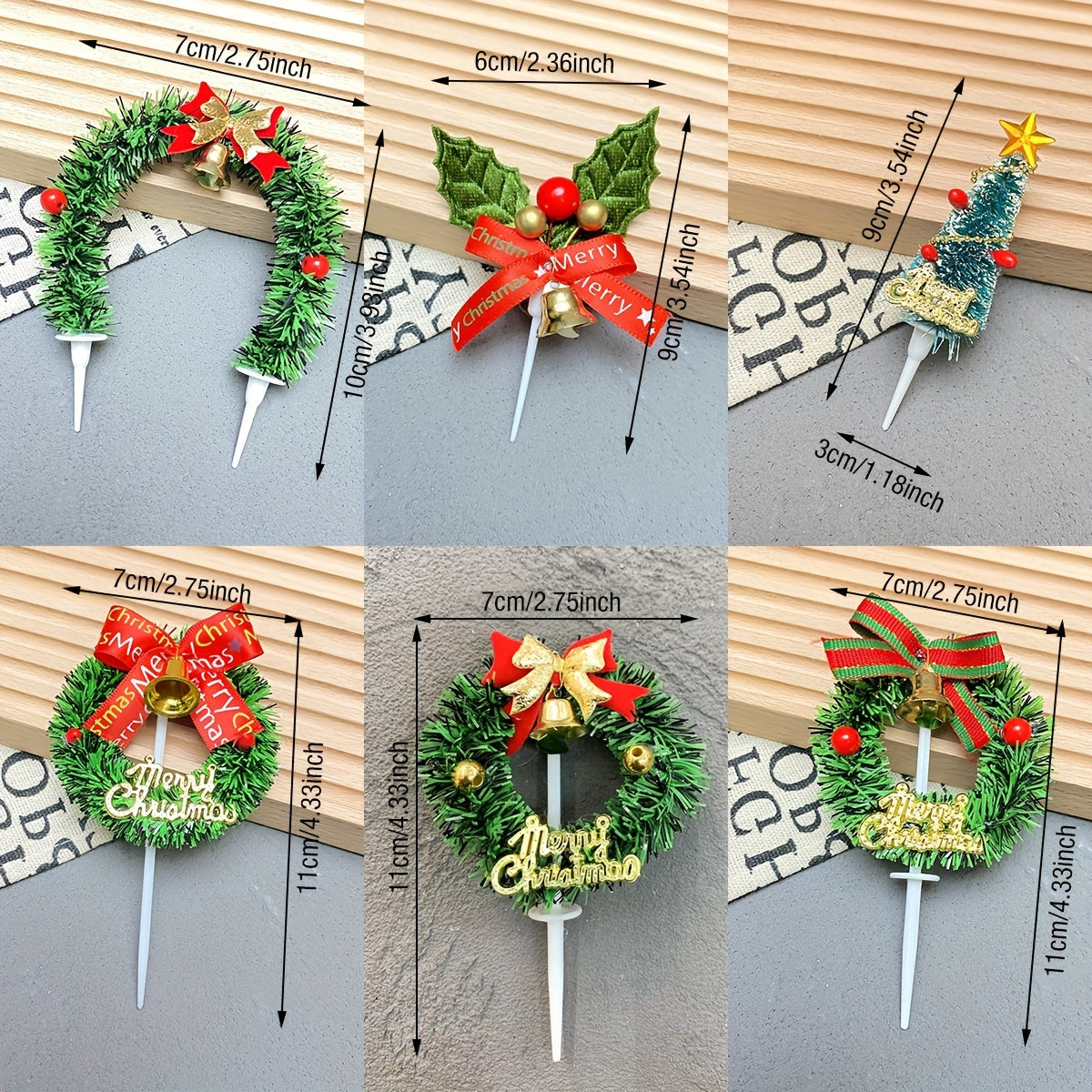 Christmas Cake Insert Party Decoration Cupcake Decoration