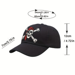 Skull Embroidered Baseball Cap Sun Protection Visor