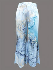 Marble Print Tank Top & Pants Set