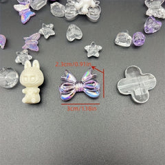 50g Transparent Solid Mixed Beads Bulk DIY Bracelet Necklace Material