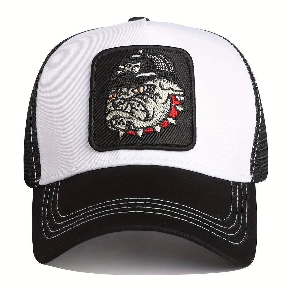 Dog Head Summer Baseball Cap Unisex Mesh Truck Driver Hat Camouflage Embroidery