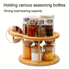 Cosmetic & Seasoning Storage Rack - Rotating Design