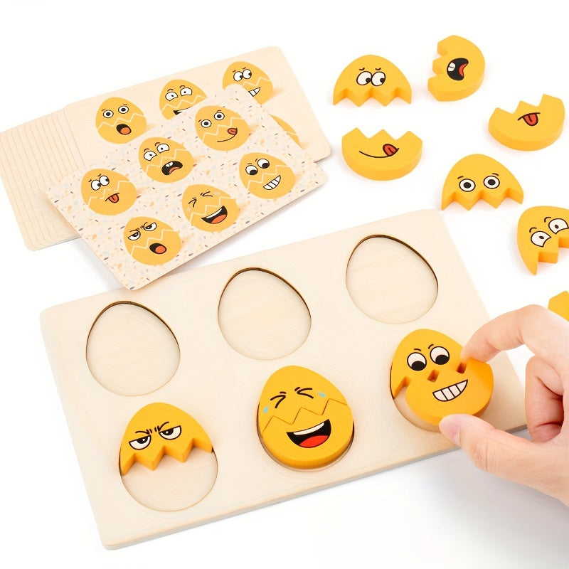 12pcs Expression Matching Toys Montessori Cognitive Teaching Aids