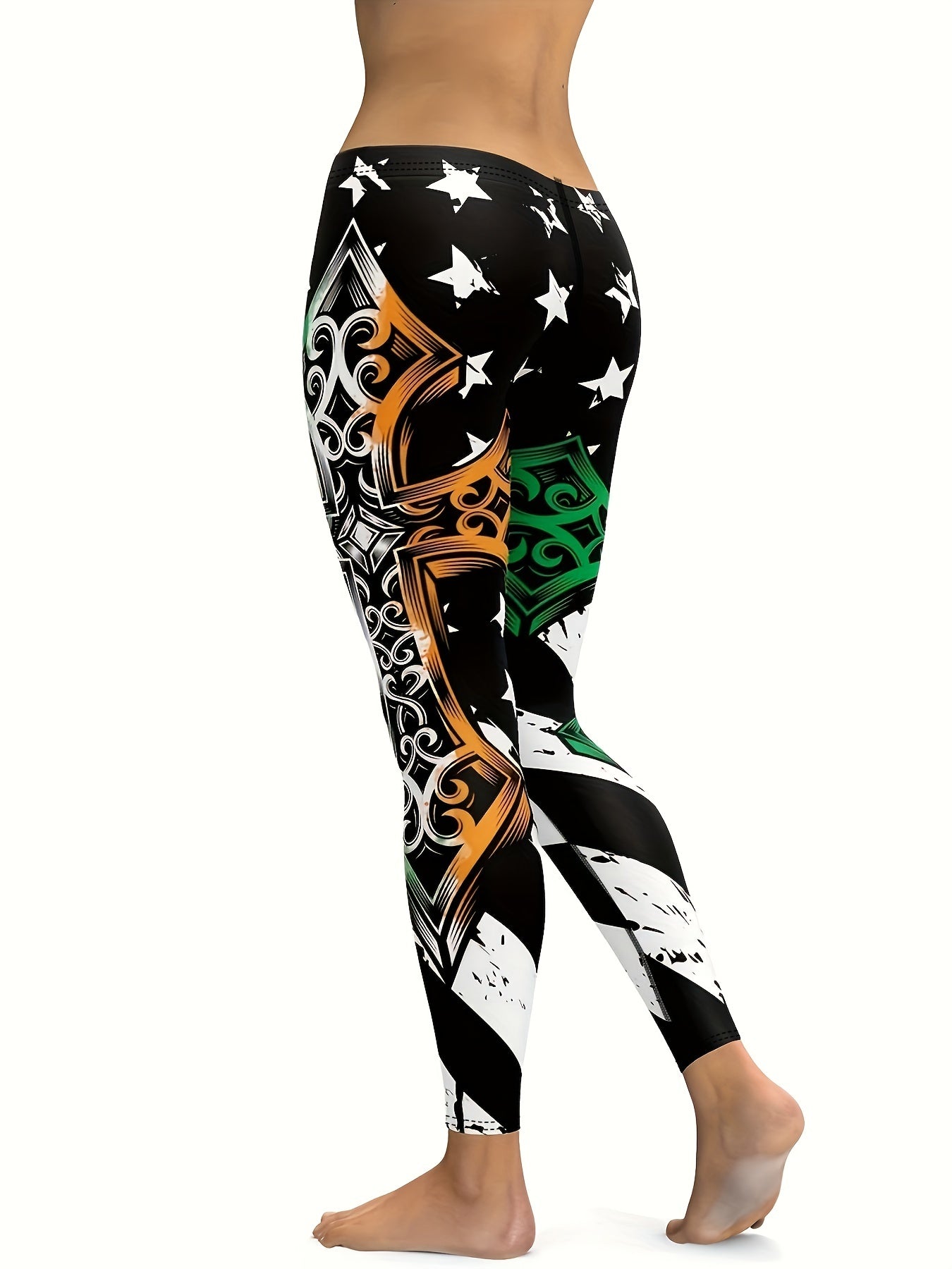 Stylish Printed Skinny Yoga Pants for Women