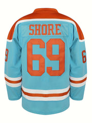 Men's Dog Print Long Sleeve Ice Hockey Jersey 69 Classic Embroidery