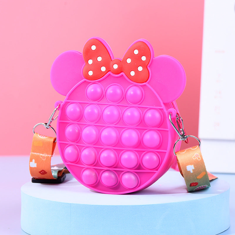 Girls Bow Knot Crossbody Bag Coin Purse Silicone Children's Accessories
