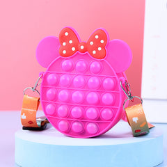 Girls Bow Knot Crossbody Bag Coin Purse Silicone Children's Accessories