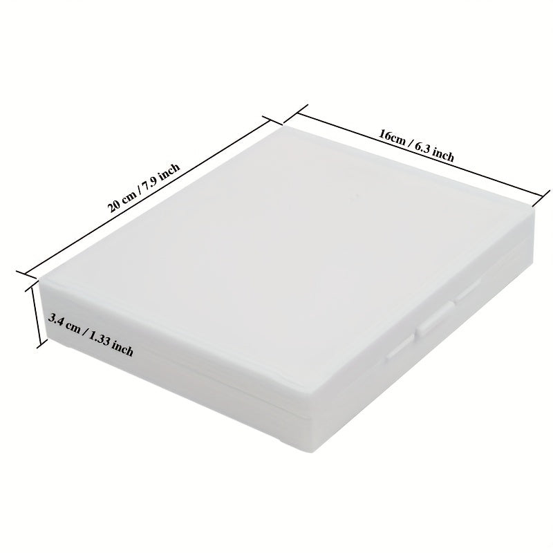 100pcs Biology Glass Microscope Slides Storage Box Case Plastic