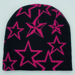 Pentagram Knitted Hat Jacquard Hat Hip Hop Hat Outdoor Sports Street Hat