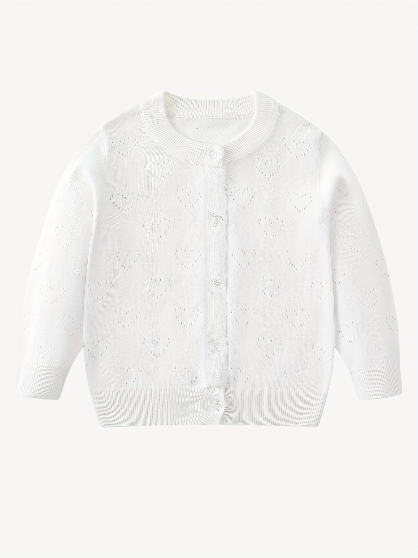 Girls Jacquard Button Down Knit Cardigan Top For Summer Night