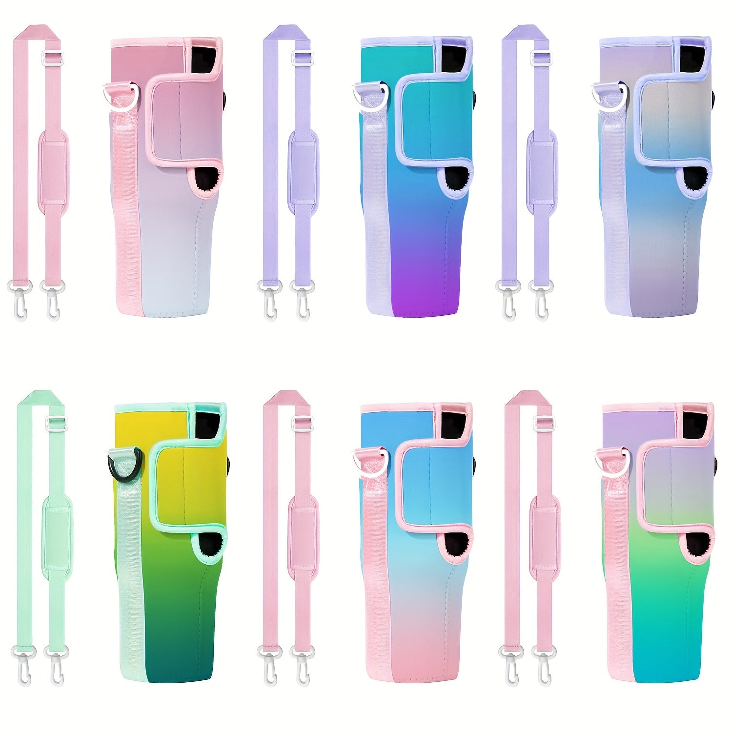 Water Bottle Cover Insulator Sleeve with Strap for Outdoor Sports