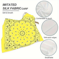 Customizable Square Scarf Personalize with Your Photo Logo Soft Polyester Fiber