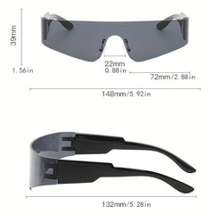Y2K Mirror Lens Sunglasses UV400 Cyberpunk Style
