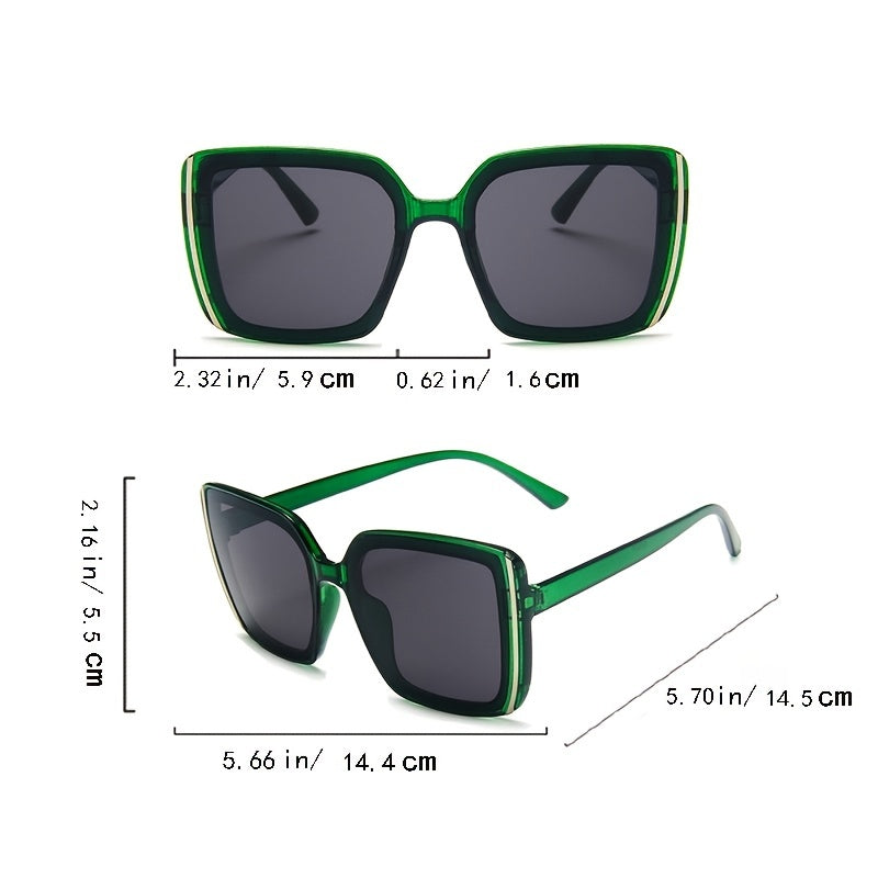 Women Oversize Square Sunglasses Gradient Plastic Female Sun Glasses