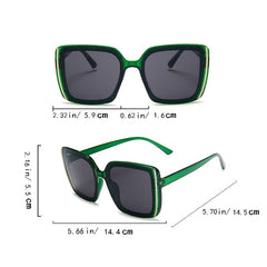 Women Oversize Square Sunglasses Gradient Plastic Female Sun Glasses