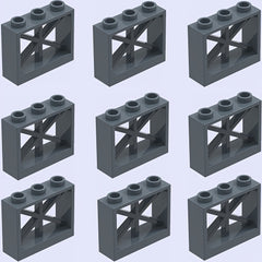 9pcs Building Block Fence Wall Set for DIY Animal Scene Play