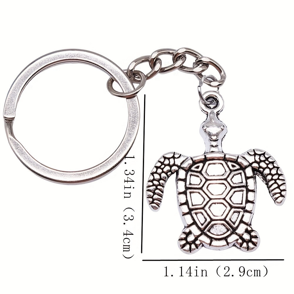 Metal Turtle Key Ring Simulation Turtle Keychain for Men