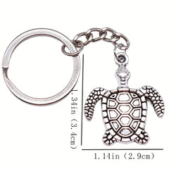 Metal Turtle Key Ring Simulation Turtle Keychain for Men