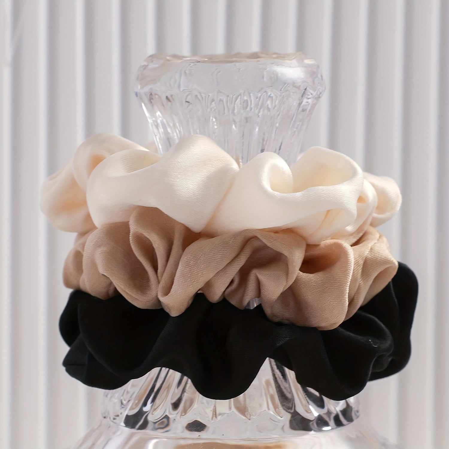 3pcs Large Satin Scrunchies Hair Rope for Women Girls