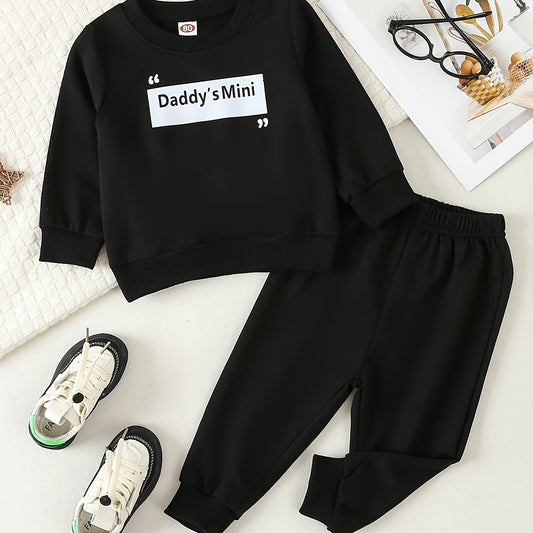 Baby Toddler Boys Sweatshirt Sweatpants Set DADDY'S MINI Print