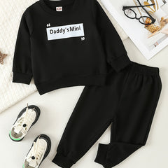 Baby Toddler Boys Sweatshirt Sweatpants Set DADDY'S MINI Print