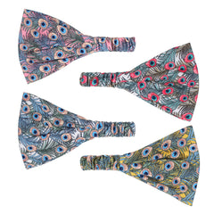 Peacock Feather Pattern Boho Stretch Headbands