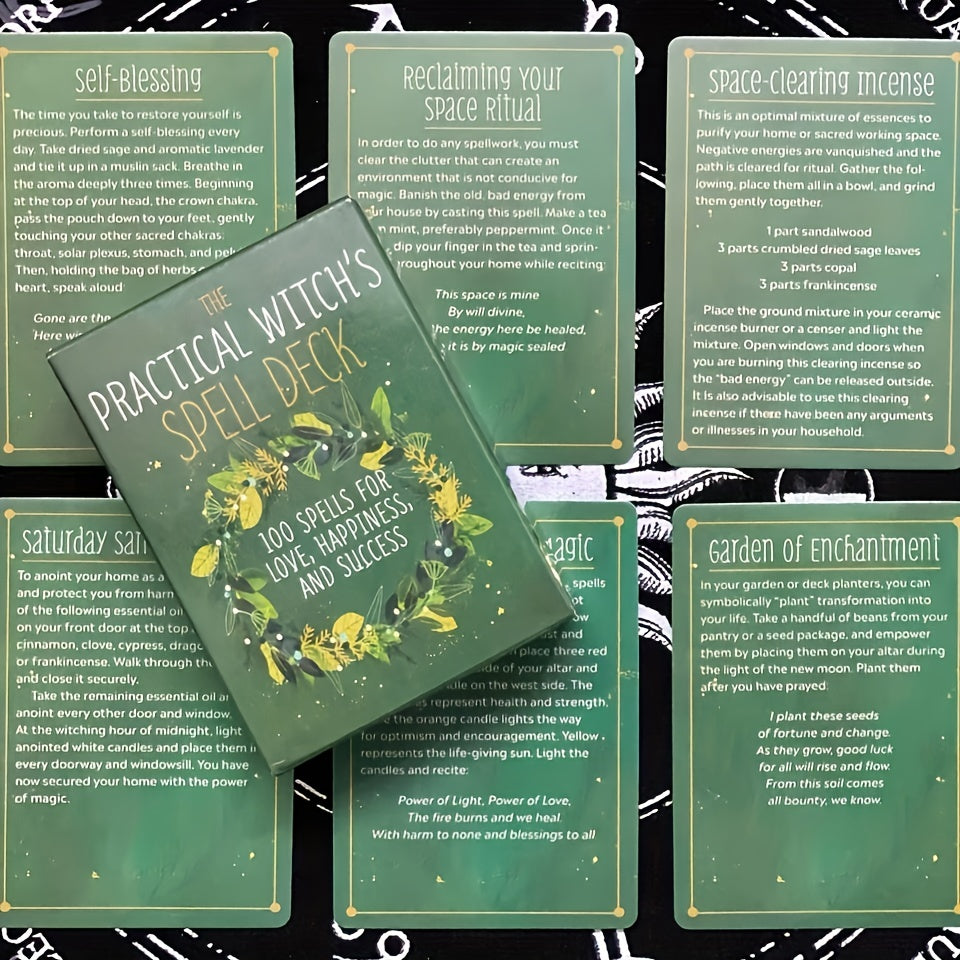 100 Spells For Love Happiness & Success Practical Witch's Spell Deck