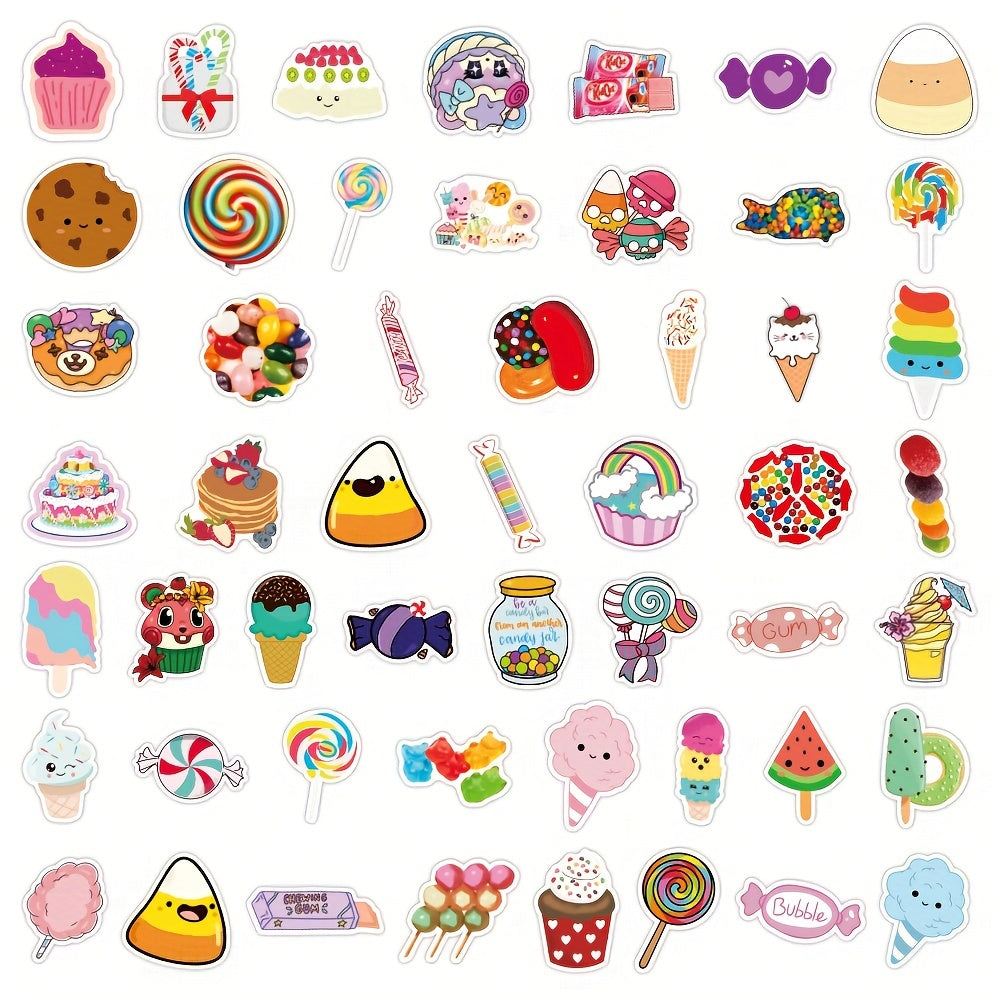 50pcs Colorful Lollipop Stickers for Laptop Helmet Water Cup