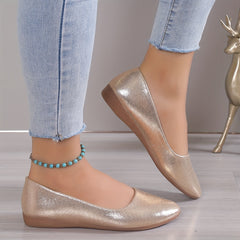 Women's Glitter Flat Shoes Point Toe Lightweight Walking Shoes