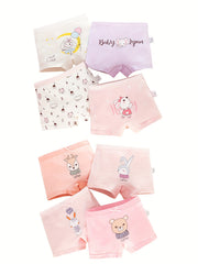 8pcs Cartoon Pattern Cotton Panties Breathable Kid's Underwear