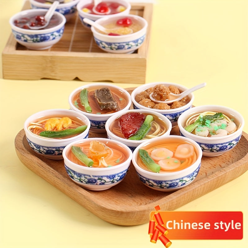Mini Chinese Porcelain Bowls Vegetable Ornaments