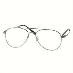 SOOLALA Mens Pilot Eyeglasses Frame Flexible Memory Metal Aviator Readers