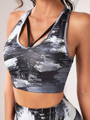 Hollow Out Racer Back Crop Top