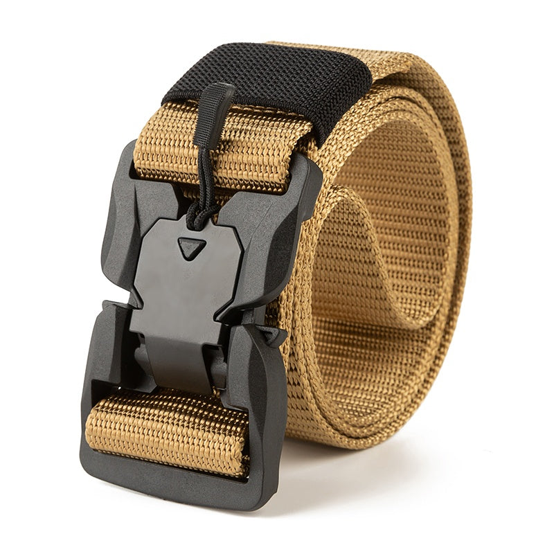 Outdoor Tactical Belt Men's Nylon Knitted Belt Magnetic Buckle