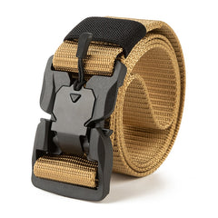 Outdoor Tactical Belt Men's Nylon Knitted Belt Magnetic Buckle