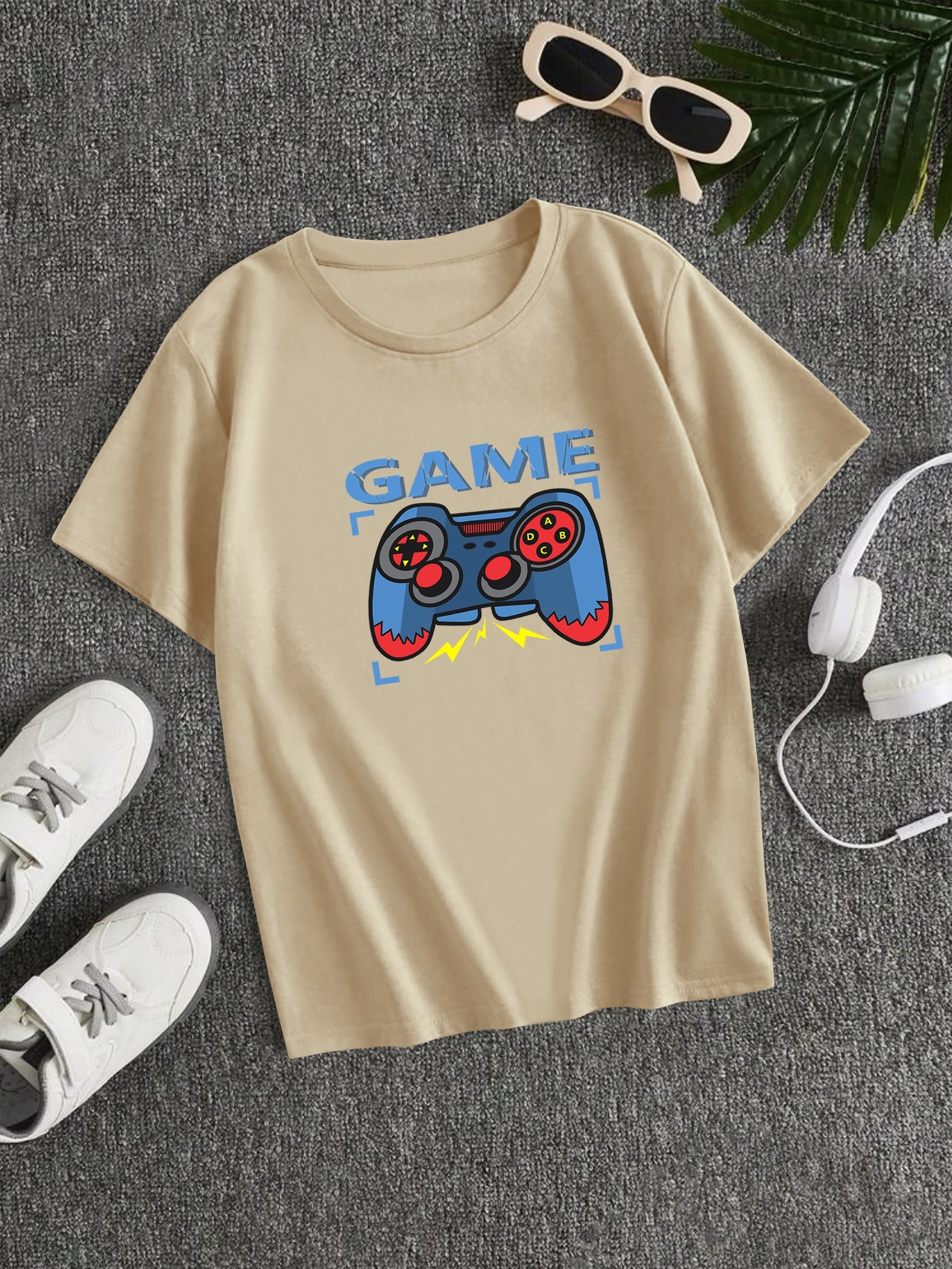 Boys' Game Controller T Shirt Short Sleeve Tee