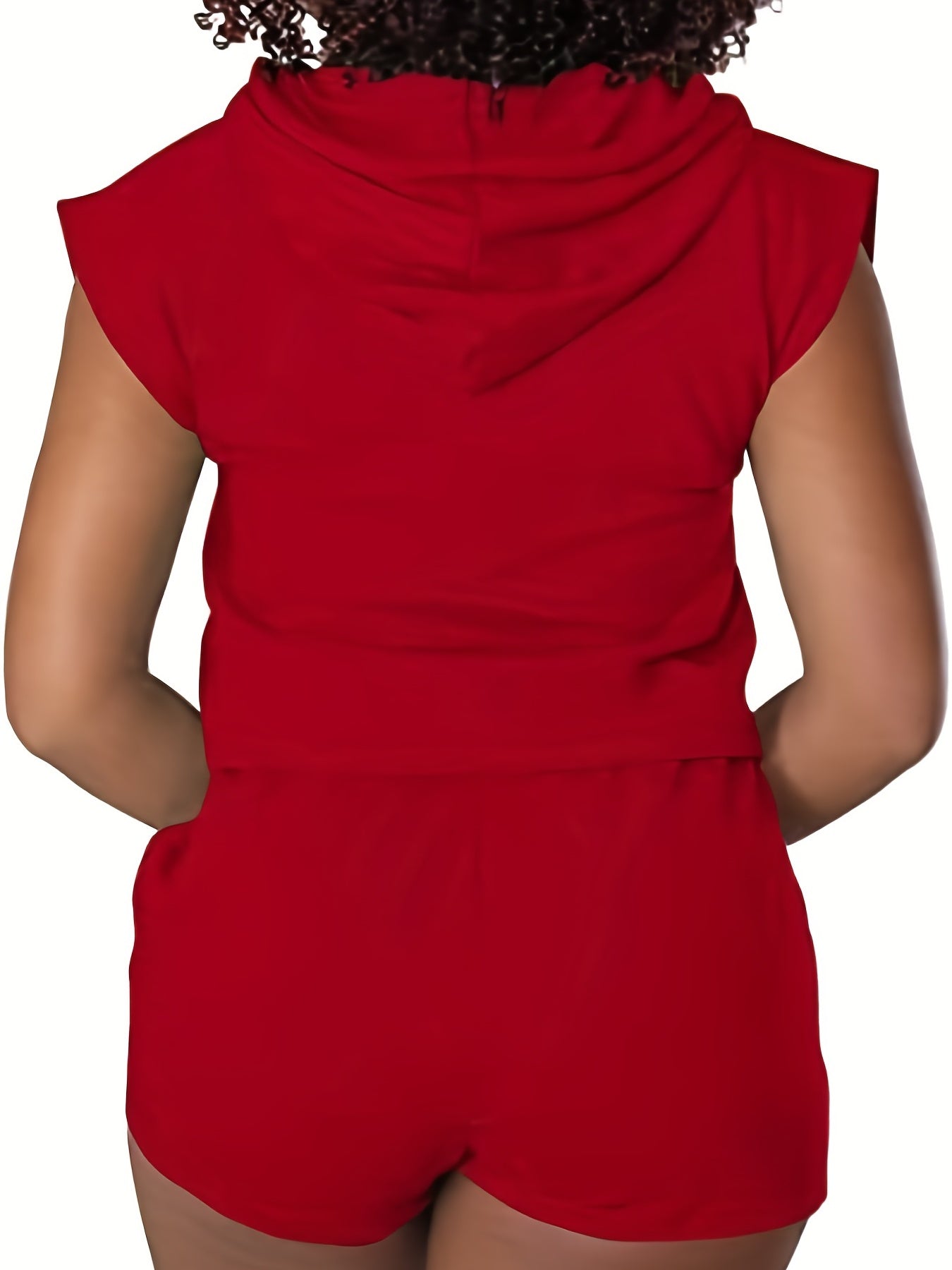 Short Sleeve Hooded Top & Shorts Lounge Set Women's Loungewear